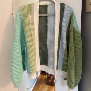 Green cardigan